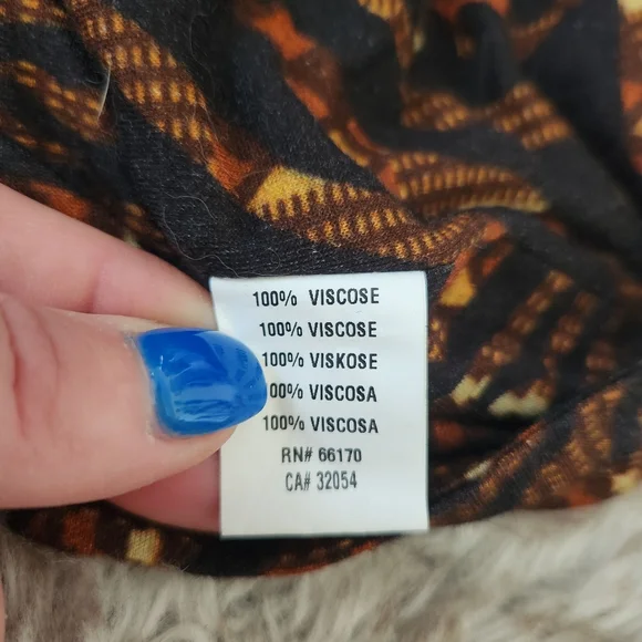 Anthropologie Conditions Apply Zeena Puff Sleeve Blouse‎ Brown Motif Women's XL - Picture 8 of 13